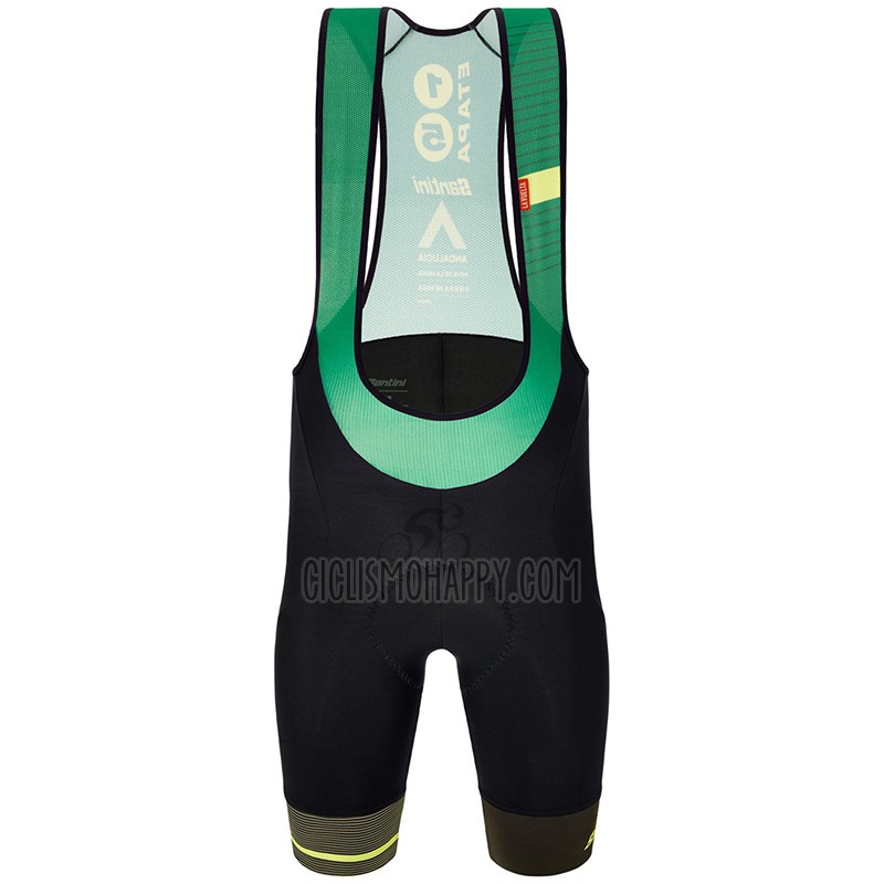 Vuelta Espana Cycling Jersey Bib Short 2022 Men Short Sleeve Green
